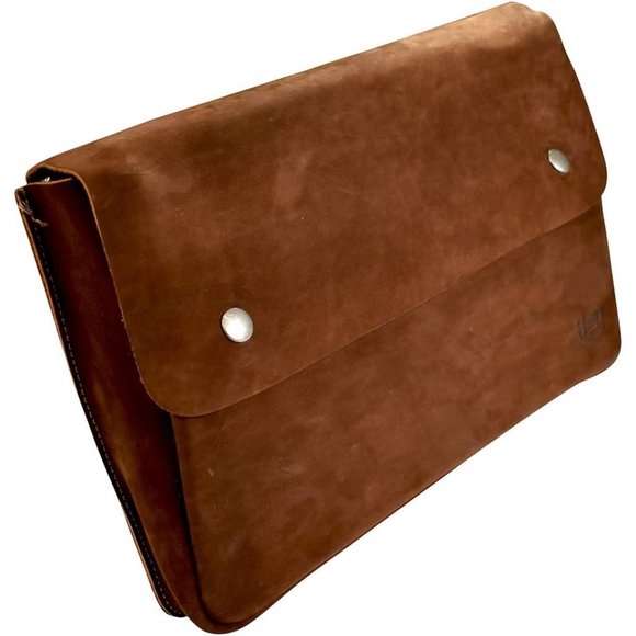 Men's Brown Leather Folder and Document Holder bag - Picture 6 of 11